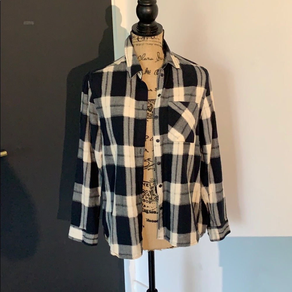 Zara basic denim flannel